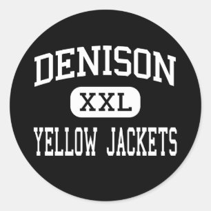 Denison - Yellow Jackets - High - Denison Texas Classic Round Sticker