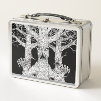 Denizens of the Diabolic Wood Weird Horror Art Metal Lunch Box