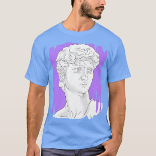 Denizko Art Statue Head Purple T-Shirt