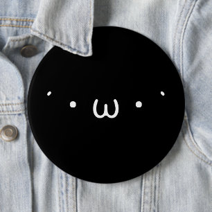 "Denko" (BLACK) 6 Cm Round Badge