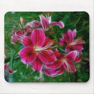 Denman Island Lilies Floral Painting Art Mouse Mat