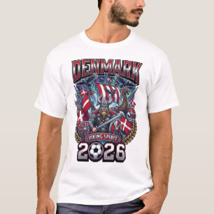 Denmark 2026 Personalised Football Fan T-Shirt