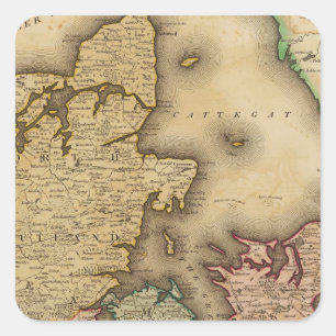 Denmark 2 square sticker