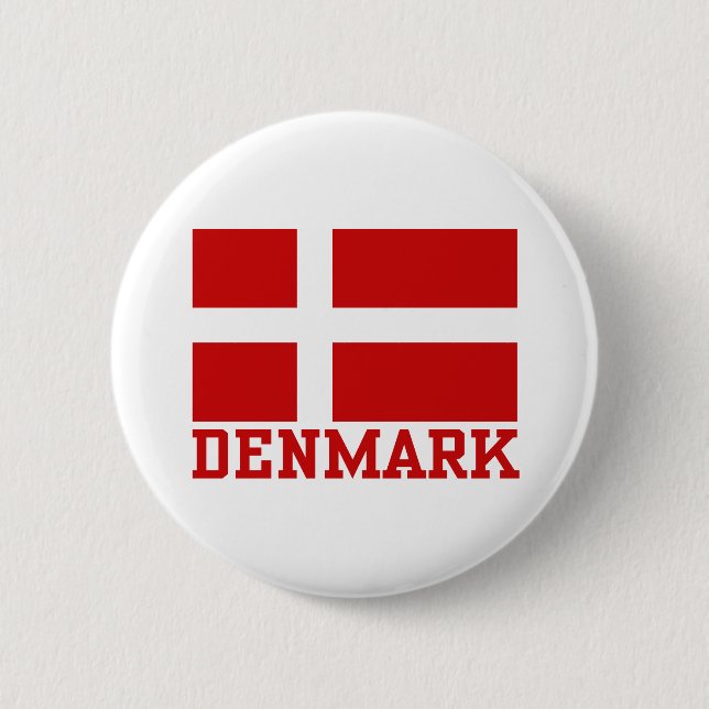 Denmark 6 Cm Round Badge (Front)