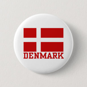 Denmark 6 Cm Round Badge