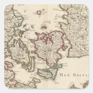 Denmark 7 square sticker