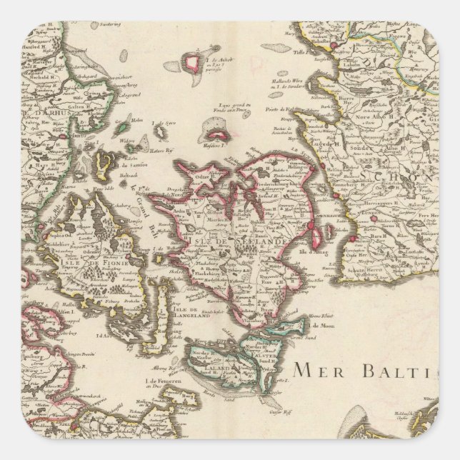 Denmark 7 square sticker (Front)