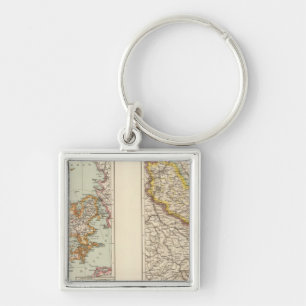 Denmark, Alsace Lorraine, Palatinate Key Ring