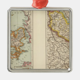 Denmark, Alsace Lorraine, Palatinate Metal Tree Decoration