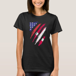 Denmark American Grown Flag USA Patriot Heritage M T-Shirt