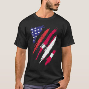 Denmark American Grown Flag USA Patriot Heritage M T-Shirt