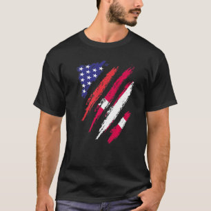 Denmark American Grown Flag USA Patriot Heritage M T-Shirt