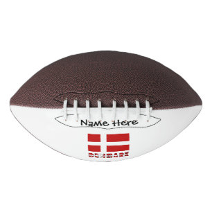 Denmark and Danish Flag Personalised American Football