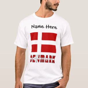 Denmark and Danish Flag Personalised T-Shirt