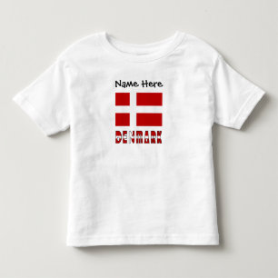Denmark and Danish Flag Personalised Toddler T-sh T-Shirt