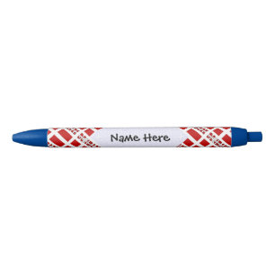 Denmark and Danish Flag Tiled Personalised  Black Ink Pen