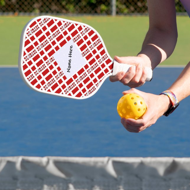 Denmark and Danish Flag Tiled with Your Name Pickleball Paddle (Insitu)