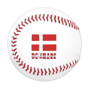 Denmark and Danish Flag with Your Name Baseball