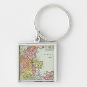 Denmark and Iceland Key Ring