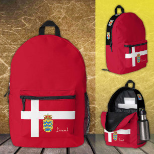 Denmark, backpack, Danish Flag / patriotic Printed Backpack