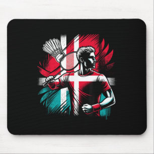 Denmark Badminton Player Proud Patriot Athlete Mouse Mat