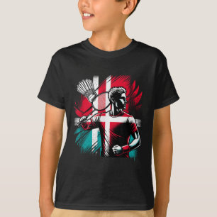 Denmark Badminton Player Proud Patriot Athlete T-Shirt