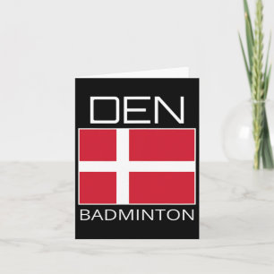 Denmark Badminton Team Danish Athlete Den Flag Pri Card