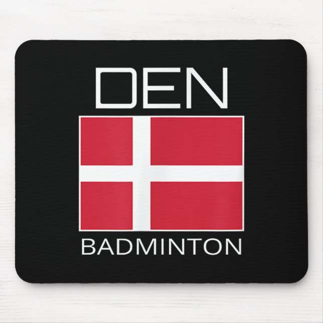 Denmark Badminton Team Danish Athlete Den Flag Pri Mouse Mat (Front)