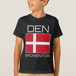 Denmark Badminton Team Danish Athlete Den Flag Pri T-Shirt