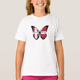 Denmark Butterfly Flag T-Shirt