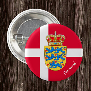 Denmark button, patriotic Danish Flag fashion 3 Cm Round Badge