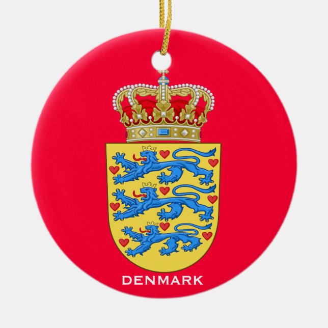 DENMARK*- Ceramic Round Ornament (Front)