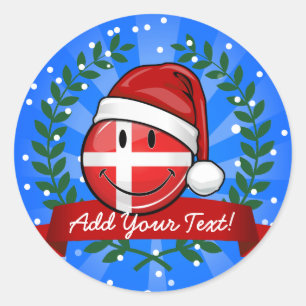 Denmark Christmas   Classic Round Sticker