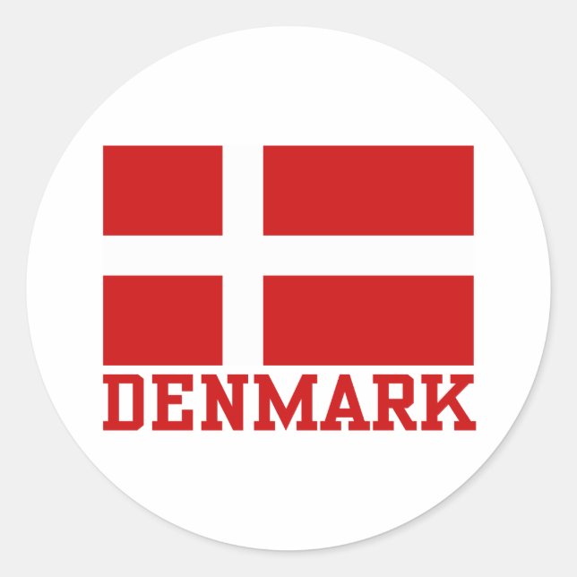 Denmark Classic Round Sticker (Front)