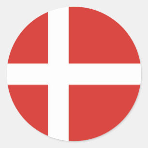Denmark Classic Round Sticker