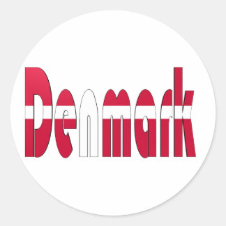 Denmark Classic Round Sticker