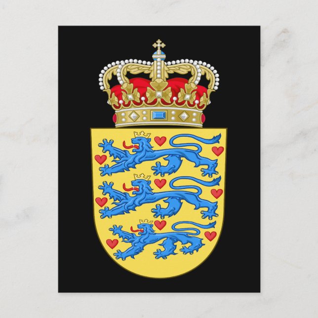 denmark coat of arms postcard (Front)