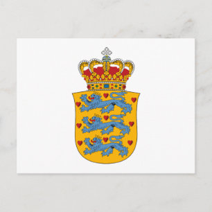 Denmark Coat of Arms Postcard