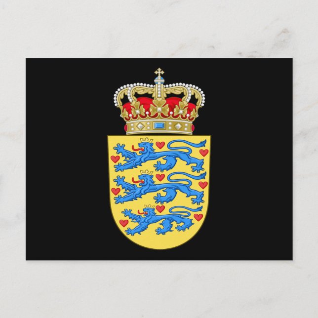 denmark coat of arms postcard (Front)