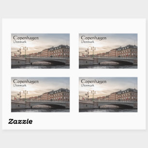 Denmark Copenhagen Rectangular Sticker