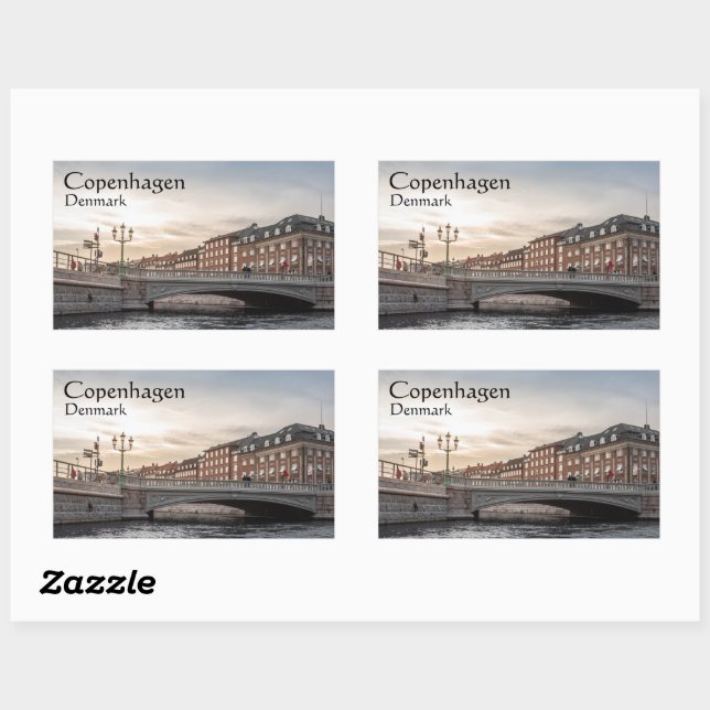 Denmark Copenhagen Rectangular Sticker (Sheet)