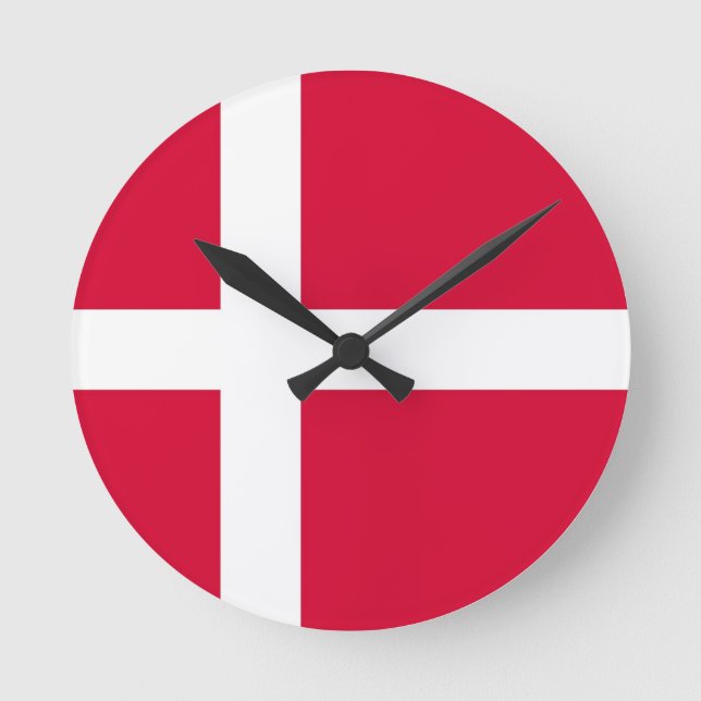 denmark country flag clock (Front)