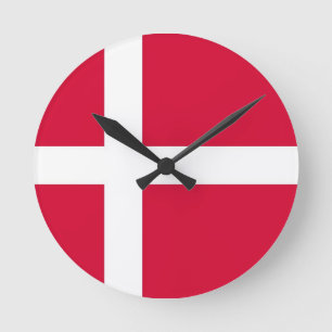 denmark country flag clock