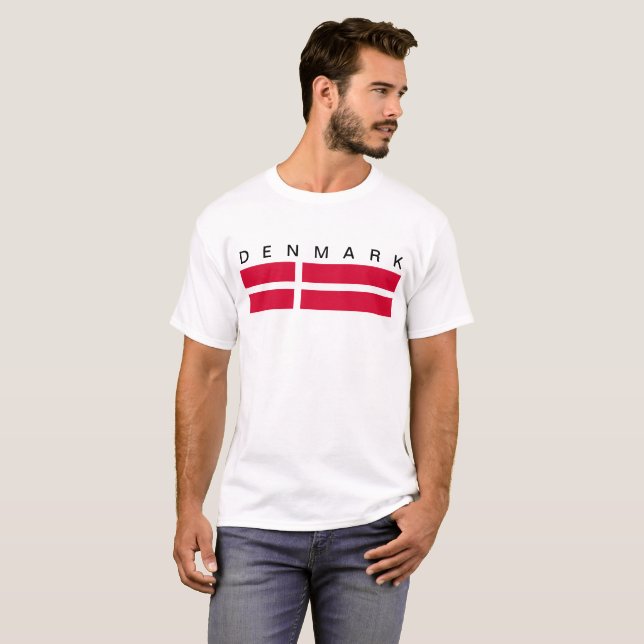 Denmark country flag symbol long T-Shirt (Front Full)