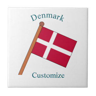 Denmark Country Flag Thunder_Cove Tile