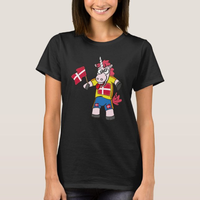 Denmark Crazy Unicorn T-Shirt (Front)