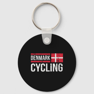 Denmark Cycling Cyclist Bike Riding Racing Danish Key Ring