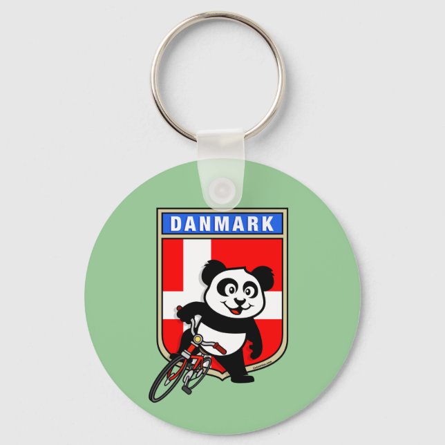 Denmark Cycling Panda Key Ring (Front)