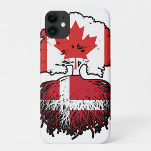 Denmark Danish Canadian Canada Tree Roots Flag iPhone 11 Case