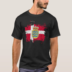 Denmark Danish Flag Coat Of Arms T-Shirt